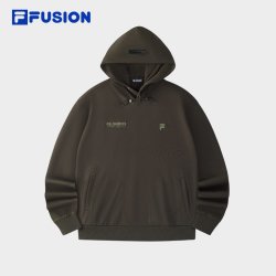 FILA FUSION斐乐潮牌情侣款针织连帽上衣秋新款休闲宽松外套