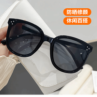 GM明星同款墨镜男女通用高级感新款潮流防晒网红太阳镜 黑框3点 D款