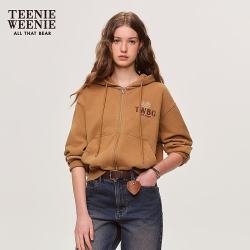TEENIE WEENIE 五折 Teenie Weenie小熊女装连帽卫衣秋季复古水洗拉链短款开衫
