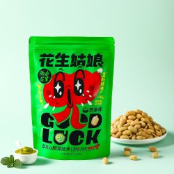 花生姑娘 脱油去皮芥末花生500g