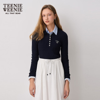TEENIE WEENIE 五折 Teenie Weenie小熊女装毛衣秋季polo领休闲通勤针织衫