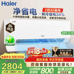 海尔 冷暖挂式KFR-46GW/E1-1 净省电2匹大挂机/一键AI省电