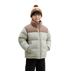 美力城 儿童羽绒服时尚撞色拼接鹅绒服男童新款冬季户外外套019