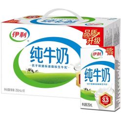 伊利 纯牛奶250ml*18盒 8月产