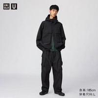 优衣库 休闲户外机能 女士宽腿工装裤 09 黑色 M