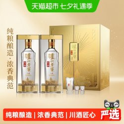 泸州老窖 特曲 晶彩 52%vol 浓香型白酒 500ml*2瓶 星光璀璨礼盒装