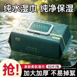 蓝漂 湿纸巾婴儿湿巾纸新生宝宝幼儿手口屁专用 80抽 1包