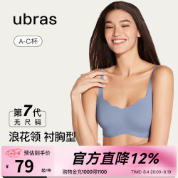 Ubras 无钢圈 女士文胸  均码 mini版（80~100斤） 丹宁蓝色-背勾