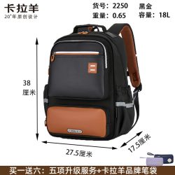 卡拉羊 5维减负防下坠风琴大容量卡拉羊小学生书包1-3-6年级男女双肩背包