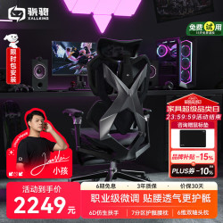 骁骑 X5Pro电竞椅人体工学椅子 游戏椅 老板椅 带脚踏可躺大体型设计 X5pro-墨韵灰-6D扶手