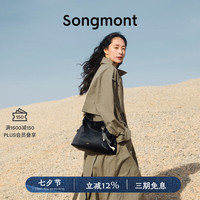 崧 循迹系列hobo包 植鞣牛皮 烟墨黑 中包 女士手提包