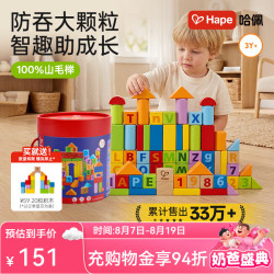 Hape E8402 益智积木 桶装 80颗粒