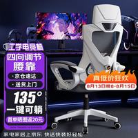 全品屋 电竞人体工学电脑椅 白框灰网