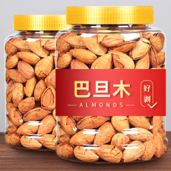 亨禧 年货巴旦木250g袋罐大杏仁坚果扁桃仁装薄壳奶香原味手剥散装干货