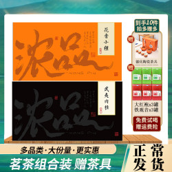 四大茗茶武夷肉桂小种礼盒 大红袍铁观音茶叶茶具组合