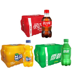 芬达 雪碧300ml每瓶装柠檬味汽水碳酸饮料即饮可乐
