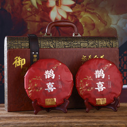 中秋节日送礼礼品福鼎白茶陈年枣香老茶叶礼盒装双饼寿眉贡眉700g