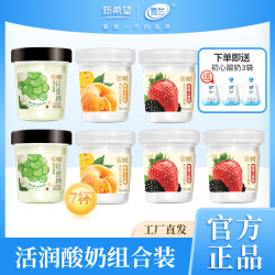 雪兰 新希望雪兰活润大果粒酸奶草莓桑葚340g/杯