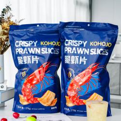KOHOJO 脆虾片 鲜虾片小零食品  网红大虾片虾味大片浓郁好吃