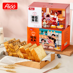 爱一百 提拉米苏吐司手工厚切三明治营养早餐手撕面包代餐食品整箱