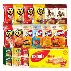 好丽友 大合集好友趣呀土豆厚切多口味巧克力派薯片酥脆零食