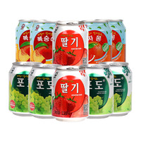 九日 果肉果汁饮料清爽葡萄草莓柚子桃子正宗果粒饮品238ml*10罐装