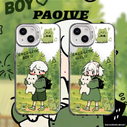 森林男孩女孩适用创意动漫可爱苹果华为一加小米手机防摔壳Paoive