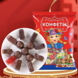 拉迈尔 咖咖俄罗斯进口拉迈尔牌多口味混合糖果零食喜糖年糖500g