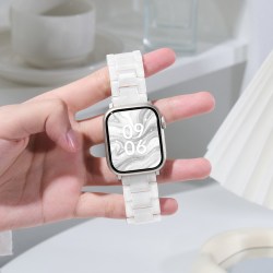 匠戴 适用苹果S11手表iwatch10表带applewatch9高级S10新款金属S8创意仿陶瓷黑白S7夏天凉感SE3男女款时尚运动