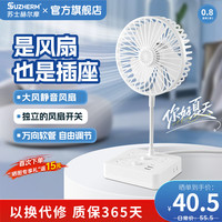 苏士赫尔摩 多功能风扇插座一体6位+2USB+Type-C插排0.8米办公桌面接线板家用床头多孔位排插学生宿舍适用