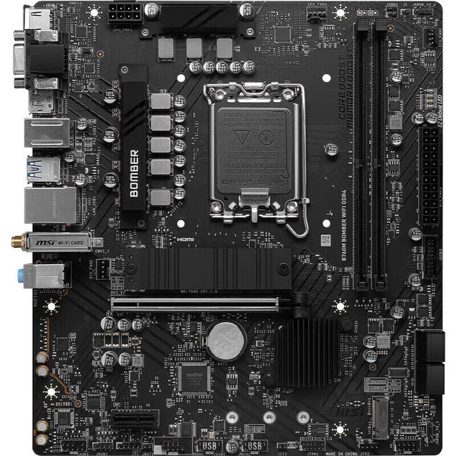 英特尔 i5-14490F 微星B760M爆破弹WIFI D4 主板CPU套装