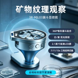 艾尼提 漏斗显微镜便携式电子工业材料放大镜专业金属电路检测鉴定显微镜高清手持数码带屏幕拍照质检仪