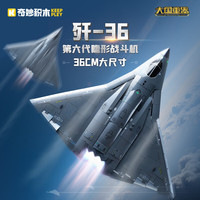 奇妙积木 大国重器系列 奇妙23047第六代隐形战斗机598颗粒 积木玩具