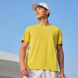 匹克 圆领短袖T恤针织春夏短袖舒适亲肤百搭纯色上衣运动休闲男