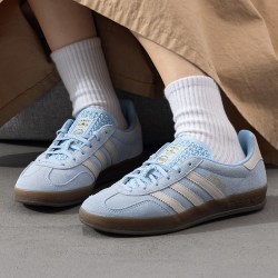 adidas 三叶草德训鞋女鞋夏季新款运动鞋蓝色低帮休闲板鞋
