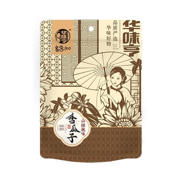 华味亨 500g多口味葵瓜子*3袋 共计三斤（山核桃味+焦糖味+五香味）