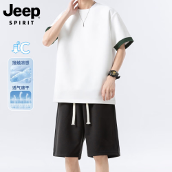 JEEP SPIRIT 吉普 男士短袖短裤休闲套装