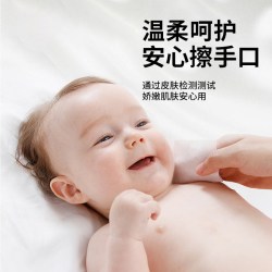 惠佰利 巨无霸婴儿湿巾手口专用加大加厚大包装新生儿宝宝湿纸巾