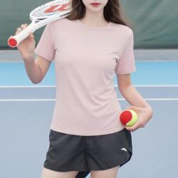 安踏 冰丝T丨运动短袖女士夏季运动休闲简约健身跑步透气t恤上衣女