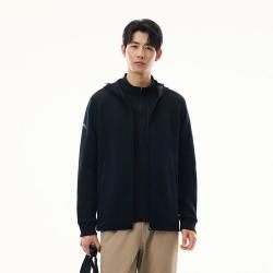 安踏 运动外套男士秋季连帽训练健身针织开衫长袖外套