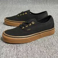百亿补贴：VANS 新款生胶底女款黑色低帮休闲运动复古潮流帆布滑板鞋子