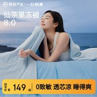 网易严选 夏凉被7A级柔软夏季凉感被子 A类抗菌果冻触感可机洗 冰镇蓝 150*200cm