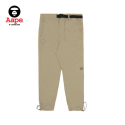 Aape 旗舰店男装秋冬可调节抽绳拉链口袋猿颜徽章休闲长裤6894XXJ