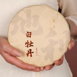 白牡丹格子茶饼 送礼  150g
