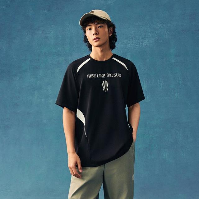 安踏 凯里·欧文系列丨冰肤凉感投篮T男女华夫格防晒休闲运动短T