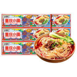 小龙坎 重庆小面6盒装888g方便速食麻辣带调料包面条速食面配料丰富
