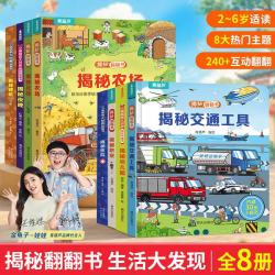 青葫芦 生活大发现系列8册 揭秘翻翻书2-3-6岁启蒙认知绘本一岁半两岁三岁绘本故事书硬壳撕不烂幼儿园早教科普百科启蒙书