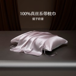 蚕花娘娘 真丝枕巾桑蚕丝枕套高档单人丝绸枕头巾枕套