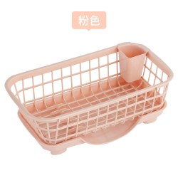 沃德百惠 厨房置物架碗碟筷勺收纳架滤水篮沥水架塑料餐具收纳盒收纳筐碗柜
