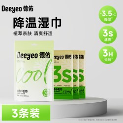 德佑 一次性冰感户外便捷清凉提神湿巾降温冰巾